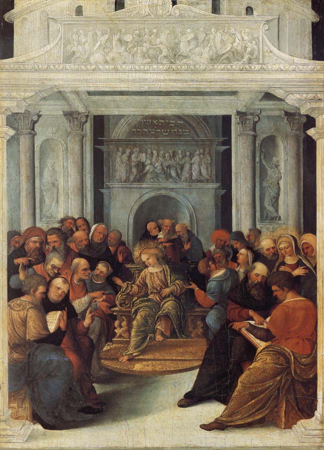 Lodovico Mazzolino Christ Disputing with the Doctors